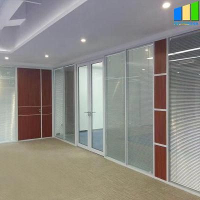 Floor to Ceiling MDF Tempered Glass Divider Modern Demountable Partition