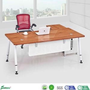 Modern Gold Teak Office Furniture Melamine Flake Chipboard Executive Desk Manager Table