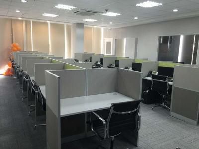 12 Seats Face to Face Workstation Cubicle Cluster with Supervisor Seat in Front