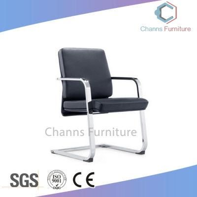 Leather Furniture Office Chair Meeting Chair with Metal Base (CAS-LA04)