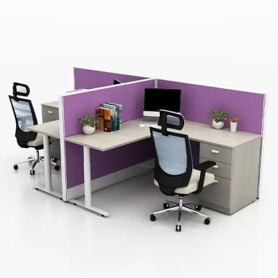Fashionable Design Common Use Low Price Office T Shape Office Partition for 2 People Workstation