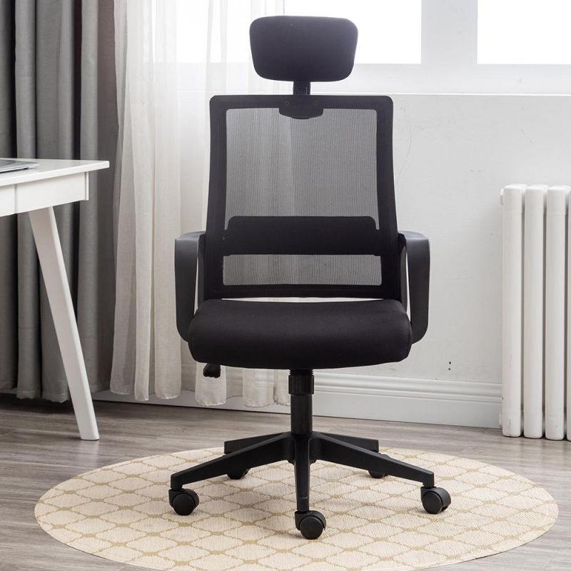 Black Office Chair with Headrest Adjustable Armrest Whole Sale