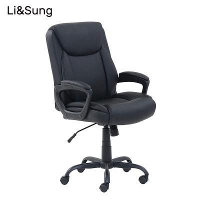 Li&Sung Factory Wholesale Middle Back PU Leather Office Chair