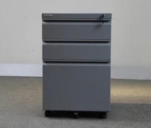 Dark Gray Movable Lockable Drawers Steel File Cabinet