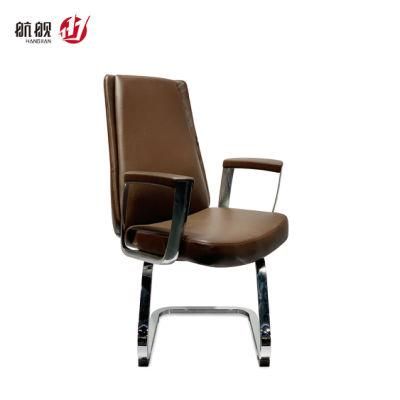Middle Back Office Leather Chair for Meeting Room Used Visitor Chair