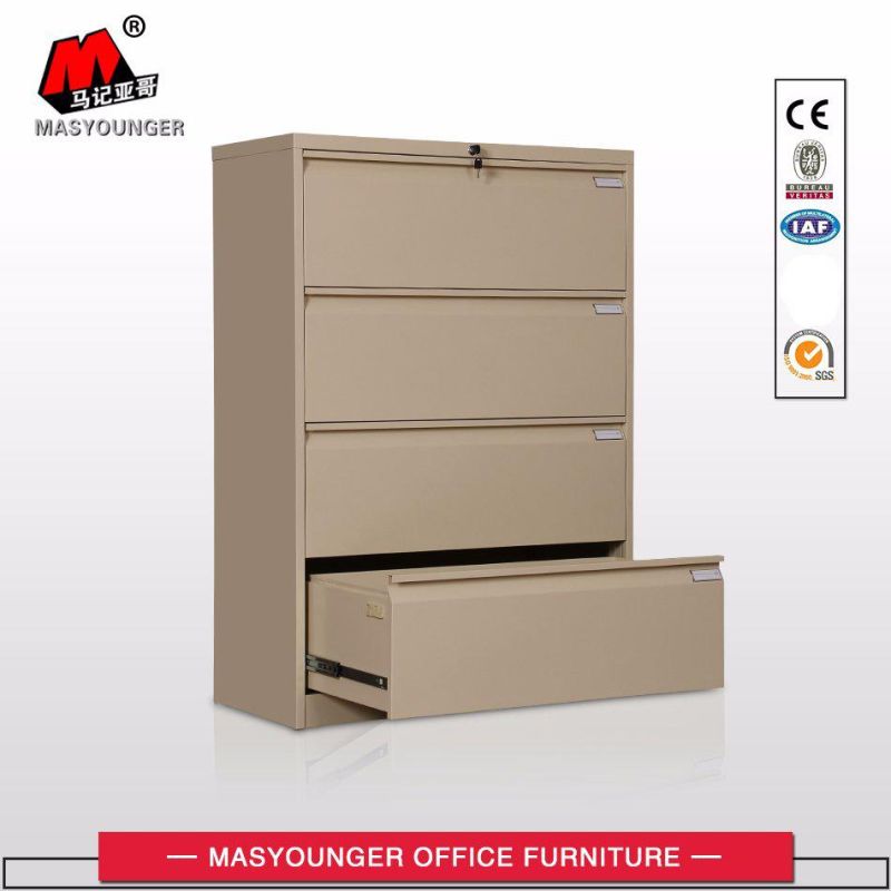 Anti-Tilt Office Steel 4 Drawers Filing Storage Lateral Filing Cabinet