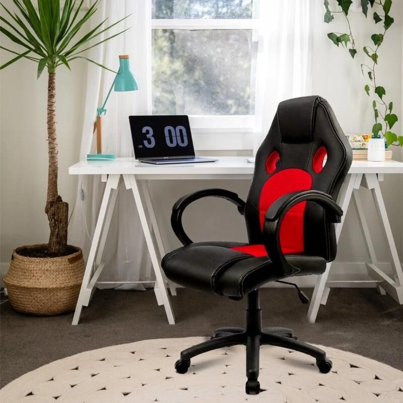 Adjustable Reclining Ergonomic Faux Leather Swiveling PC Racing Game Chair