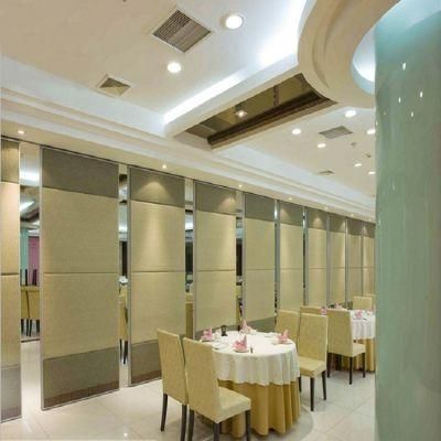 Classroom Movable Partitions Walls Folding with Natural Timber Decorative Panel