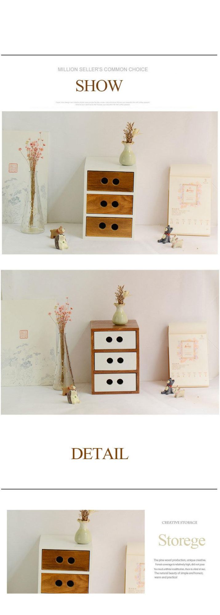 Factory Bamboo Chest of Drawers with High Quality