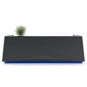 Modern Office Big Reception Desk Salon Reception Desk Luxury Black Reception Desk