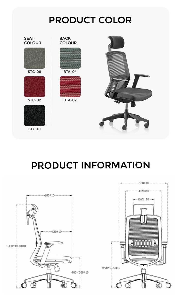 High Back Swivel Lumbar Support Medical Office Chair Wholesale Office and Executive Mesh Chair