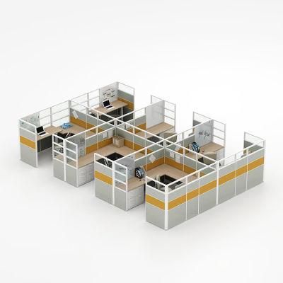 Commercial Furniture Cubicle Staff Table Modern Staff Office Workstation for 6 Person