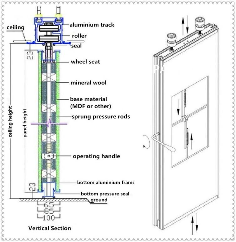 Sliding Aluminium Ceiling Track Movable Room Partition Banquet Hall Partition Wall