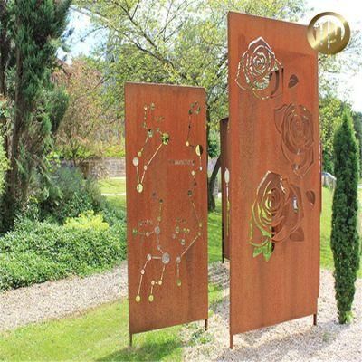 Rectangular Garden Corten Steel Simple Decorative Screen