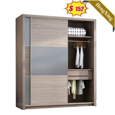 Grey Mixed Log Color Wooden Modern Style Customized Furniture High Quality Wardrobe