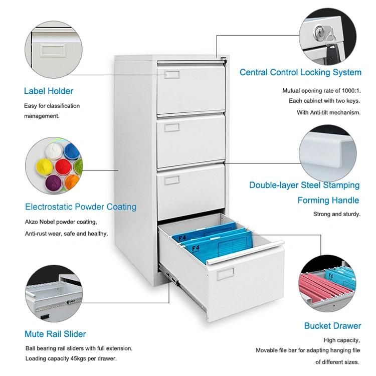 High Performance Customized Filing with Locker Storage Office File Steel Almirah Metal Cabinet