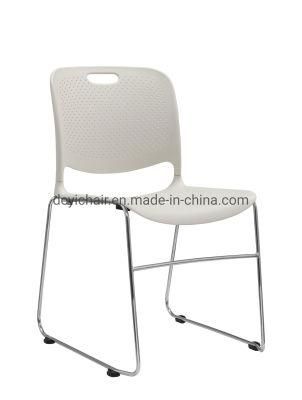 White Color Plastic Shell Seat Cushion Optional New Design Chromed Finished Frame Stool Chair