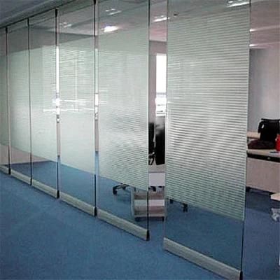 Modern Sliding Folding Aluminium Frame Tempered 12mm Office Frameless Glass Partition Wall Price