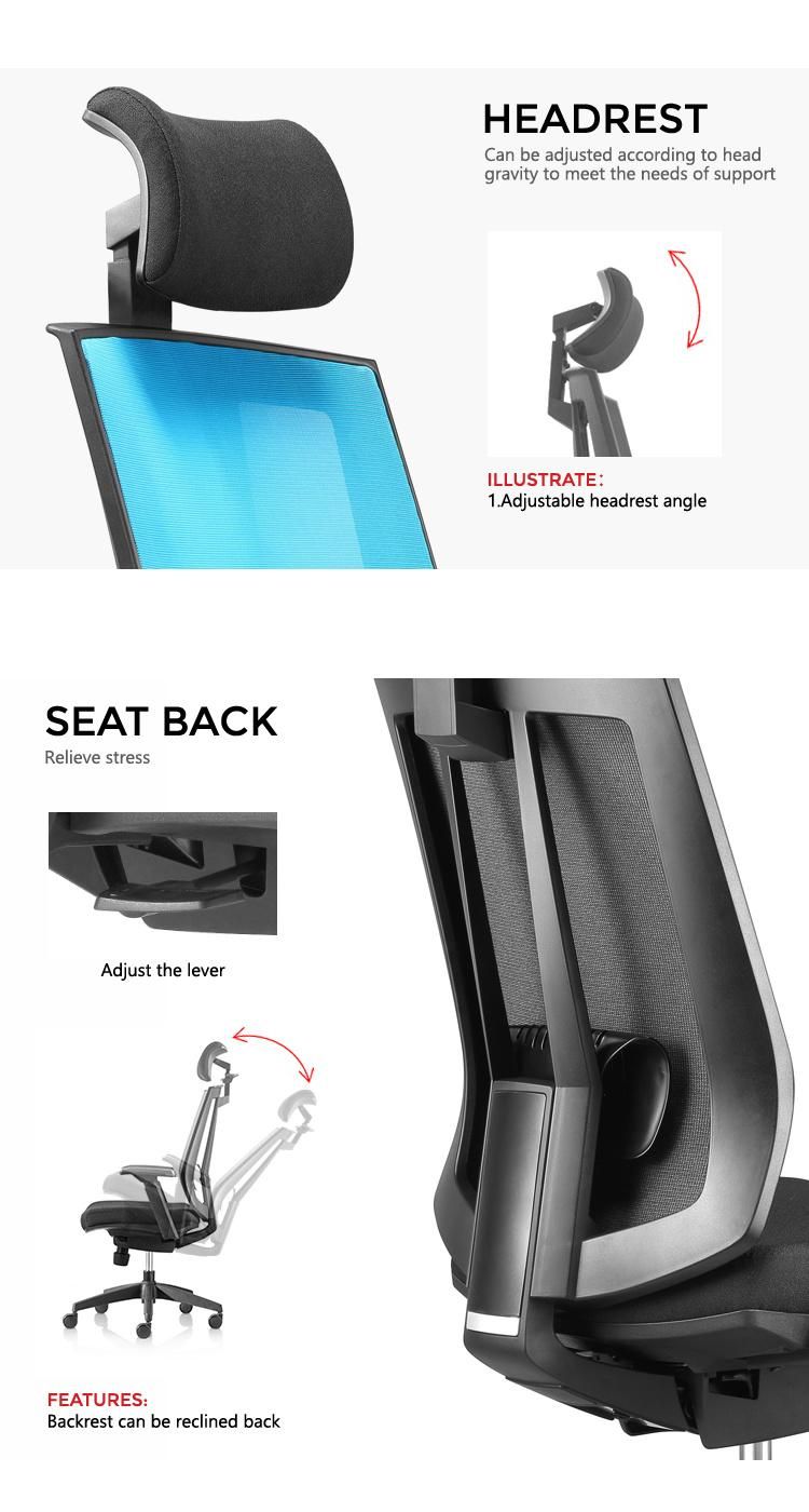 Guangdong Best Ergonomic Computer Staff Mesh Office Chair