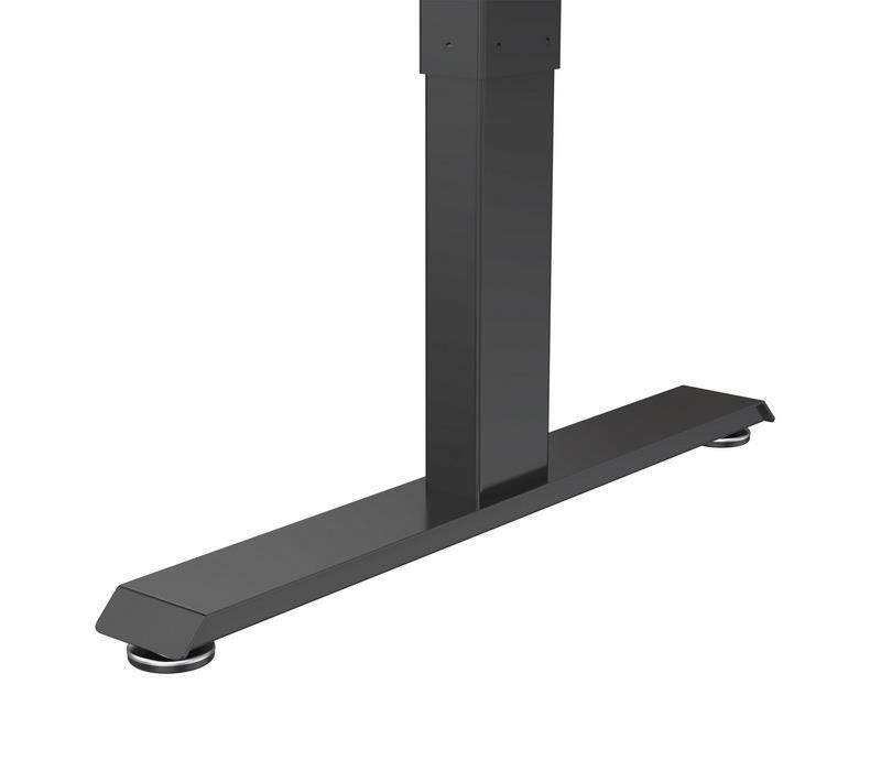 Electric Adjustable Height Single Motor Standing Desk with Storage Shelf