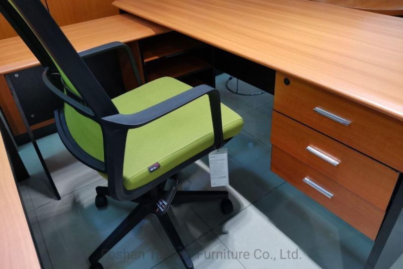 Specialized Fireproof Wooden L-Shape Cherry Boss Office Executive Table