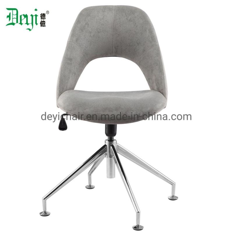 Aluminum Base with Fixed Glider Seat up and Down Mechanism Fabric Upholstery for Seat and Back Chair