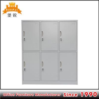 Fas-028 Knock Down 6 Door Metal Kids Storage Locker Cabinet School Furniture