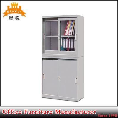 Glass Sliding Door Metal Storage Cupboard