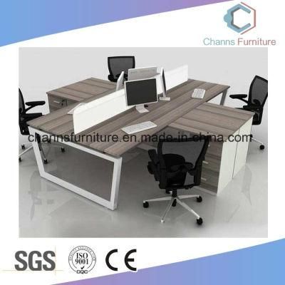 Modern Cross Panel Great Storage Wooden Office Cubicle for 4 Persons CAS-W1853