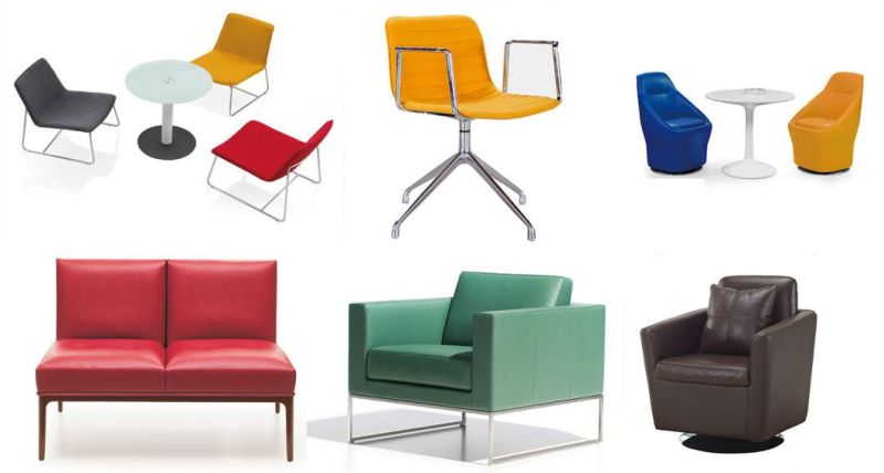 Leisure Design Furniture Classic Wooden Office Fabric Sofa