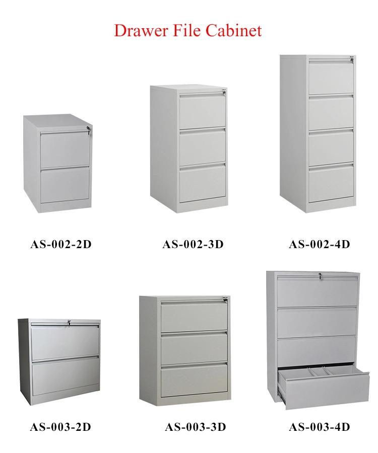 New Design of White Steel Office 4-Drawer Filing Cabinet Furniture with Keys