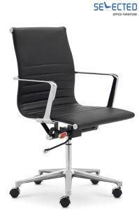 Aluminiumn Swivel Executive Leather Hotel Chair