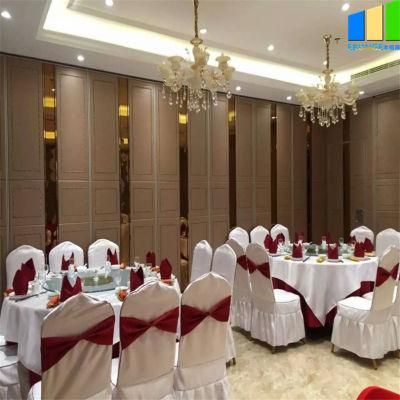 Restaurants Sliding Folding Wooden Banquet Hall Partition Soundproof Movable Walls