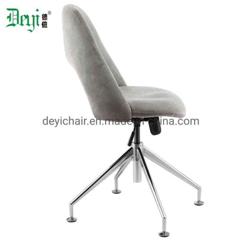 Aluminum Base with Fixed Glider Seat up and Down Mechanism Fabric Upholstery for Seat and Back Chair