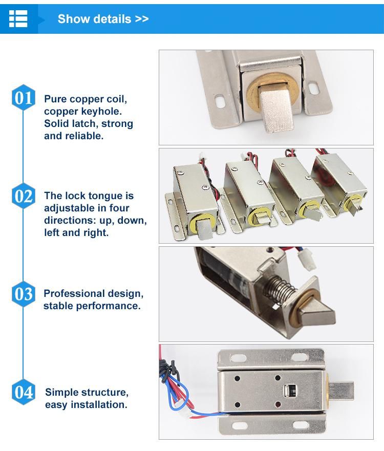 Mini DC12V Electric Cabinet Lock for Slectronic Solenoid Lock Door