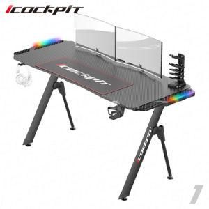 Icockpit New Model OEM Logo Own Customize Design RGB Multi Colors Gaming Computer Desk