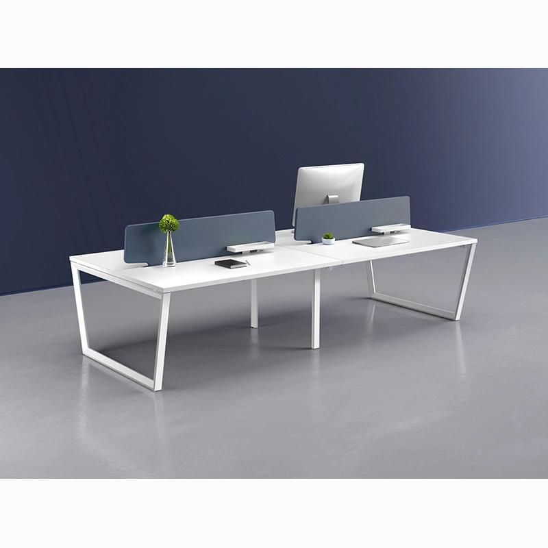 High Quality White Modern Office Desk Furniture 4 Person Office Workstation