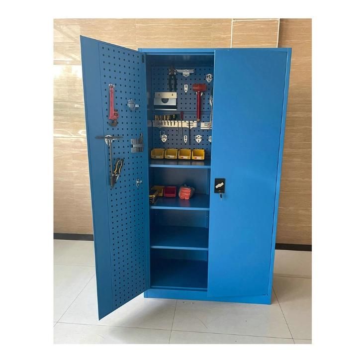 Fas-T01 Workshop Storage Equipment 2 Swing Door Metal Garage Storage Cabinet Steel Tool Cabinet