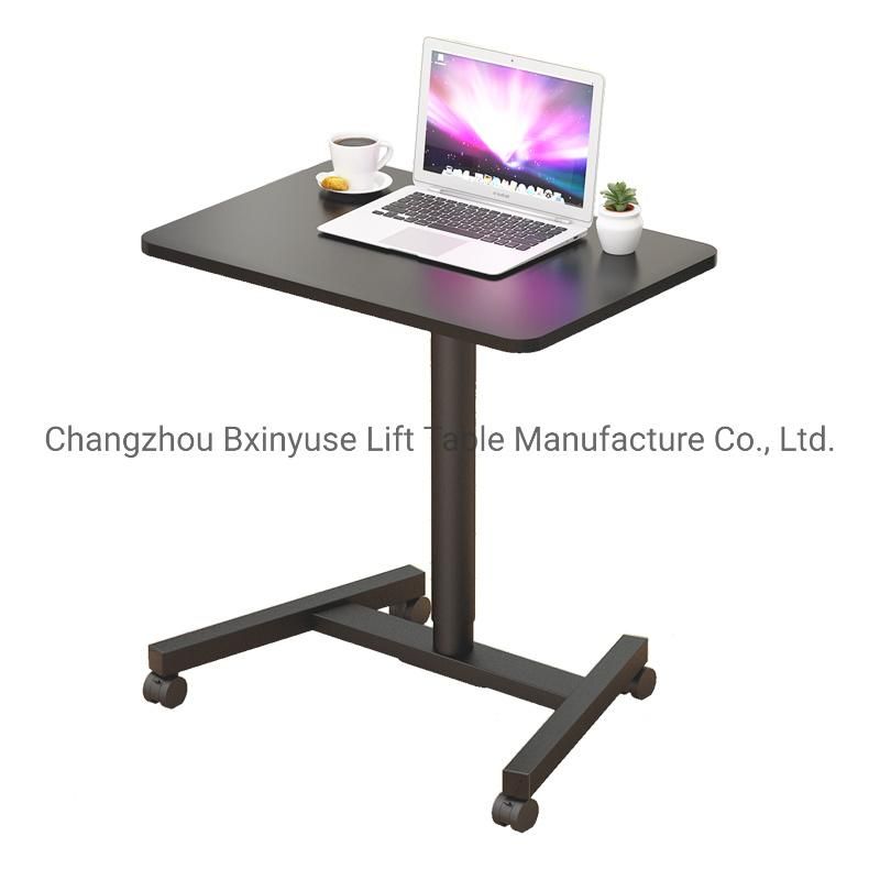 Mobile Laptop Desk China Factory Pneumatic Standing Table Computer Desk