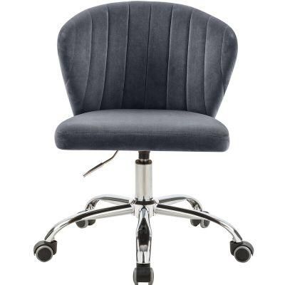 Contemporary Ergonomic Design Swivel Upholstered Velvet Side Office Chairs