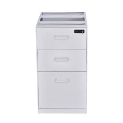 Office Metal Drawer Storage Cabinet 3 Drawers with Code Lock