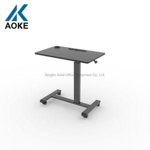 Pneumatic Height Adjustable Table Sit and Stand Lifting Single Leg Modern Office Standing Desk
