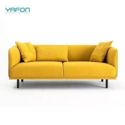 High Quality Leisure Home Office Living Room Furniture Modern Fabric Leather Office Sofa