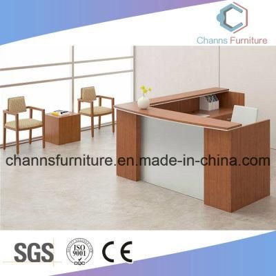 Useful L Shape Office Furniture Wooden Desk Reception Table