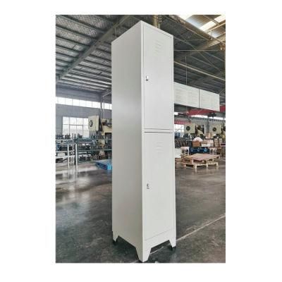 Fas-010 2 Door Iron Staff Locker Steel Gym Storage Lockers Metal Clothes Locker Cabinet