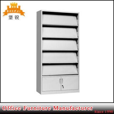 School Library Use Single Side Metal Magazine Shelf with Good Quality