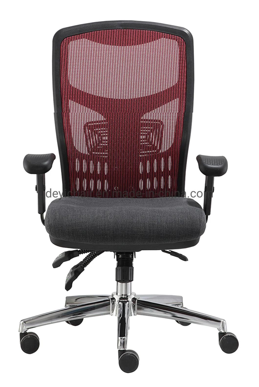 Three Lever Heavy Duty with Seat Slider Mechanism Mesh Back Adjustable Arms Chrome Base Ofiice Commercial Chair