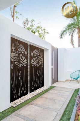 Corten Steel Laser Cut Garden Decorative Panel and Screen