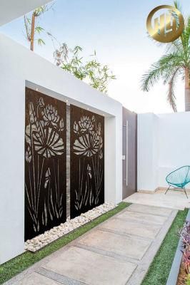 Corten Steel Laser Cut Garden Decorative Panel and Screen