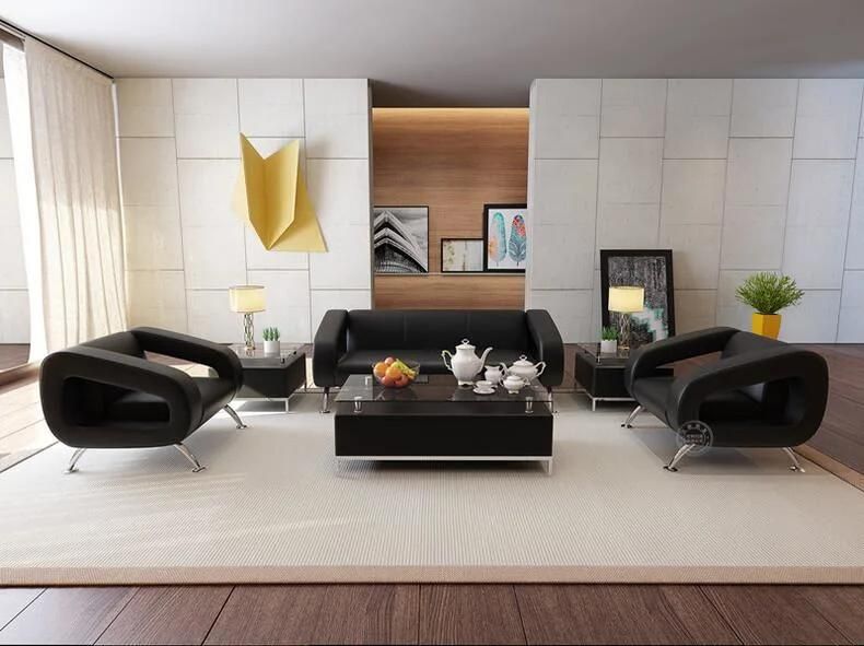 Italy Style Milan Contemporary Leather Commerical Waiting Room Office Sofa